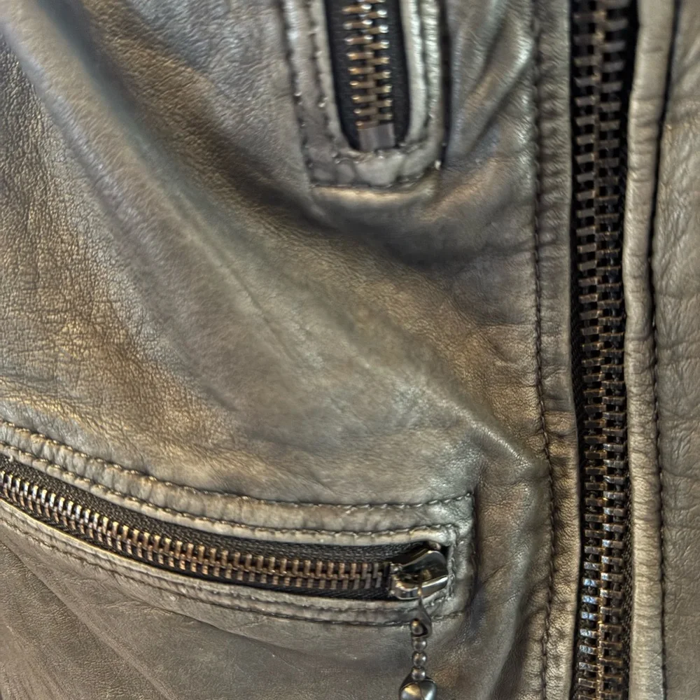 All Saints Black Leather Jacket - Picture 4 of 10